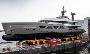 Damen's First Amels 60 Luxury Superyacht Emerges From Its Shed