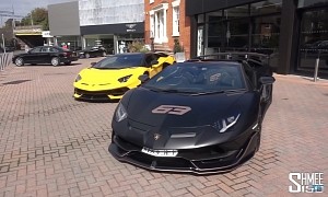 First Aventador SVJ 63 Roadster Hooks Up With SVJ Coupe, Tunnel Madness Ensues