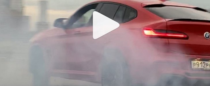 First BMW X4 M Donuts Filmed in Russia, Obviously