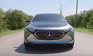 First Glimpse of the Mercedes-Benz EQA Concept on the Road