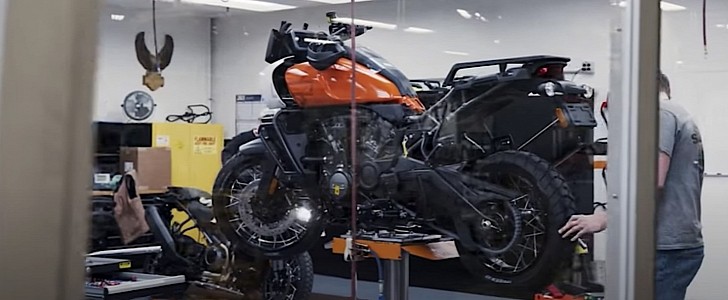 Harley-Davidson Pan America on the assembly line