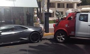 First Lamborghini Huracan Gets Towed Away: in Cannes