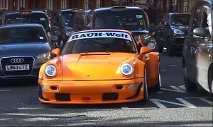First Rauh-Welt Begriff Porsche 911 In London Is a Sore Thumb with a Huge Wing