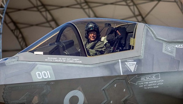 Cdr. Ian Tidball completed one last F-35B flight to commemorate his retirement