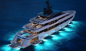 First Sanlorenzo 57Steel Yacht Hits the Water, Flaunts a Beach Club and a Glass Pool