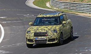 First Spyshots of the 2017 MINI Countryman John Cooper Works on the Nürburgring