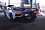 First Tuned Lamborghini Aventador SVJ Shots Flames with Decatted Exhaust