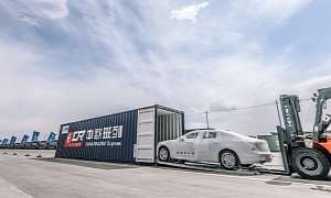 First Units Of The China-Built Volvo S90 En Route To Belgian Distribution Center