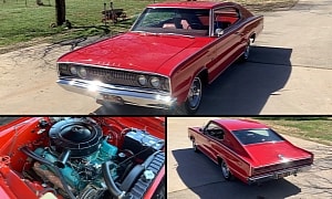 First-Year 1966 Dodge Charger Looks Stunning in Bright Red