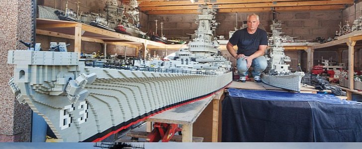 Fisherman Spends 3 Years to Create Impressive 24-Foot Long LEGO USS Missouri