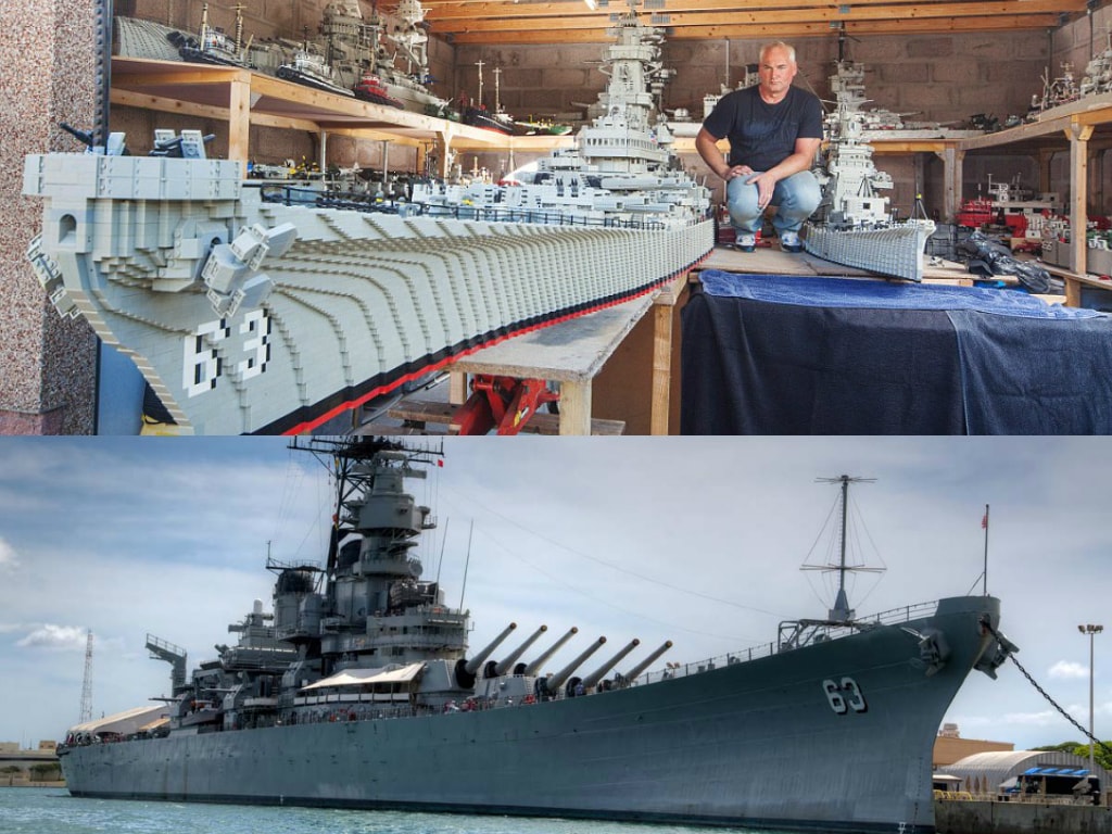Fisherman Spends 3 Years to Create Impressive 24-Foot Long LEGO USS -