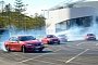 Five BMW M235i Drift Simultaneously in Cape Town, Filming Commercial