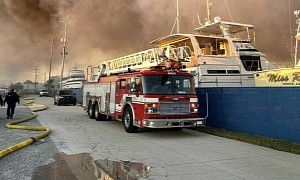 Five Boats Destroyed in Massive Fire at Seabrook Harbor & Marine in New Orleans