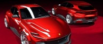 Flamboyant, CGI-Custom Body Kit Turns Ferrari Purosangue Into a Hot Hatch