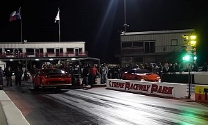Flame-Spitting Nitrous Dodge Demon Drags Tuned Chevy Camaro in Unexpected Run