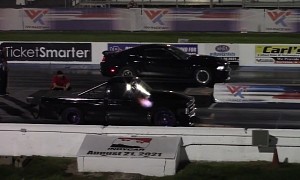 Flame-Spitting Stick Shift Chevy S10 Drags Trans Am, Mustangs, Corvettes Like It’s Nothing