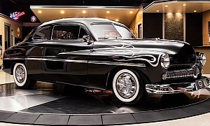 Flame-Tattooed 1949 Mercury Coupe Plays the Lead Sled Card, Not Quite There
