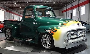 Flaming 1955 Ford F-100 Is Fresh as a Florida Summer Day
