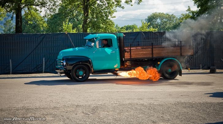 Opel Blitz flaming exhaust truck