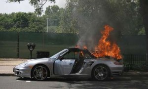 Flaming Porsche in New Jersey