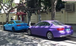 Flashy BMW 3 Series Pose as Skittles in China