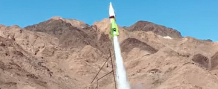 flat earther launches rocket