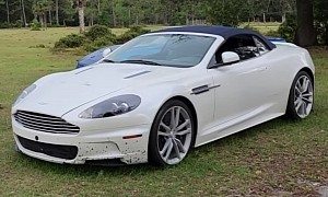 Flood-Damaged Aston Martin DBS Volante Bought 90% off Original Price Could Be a $60 Fix