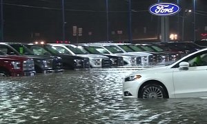 Flood Destroying over 100 Cars at Missouri Ford Dealership Is Hard to Watch