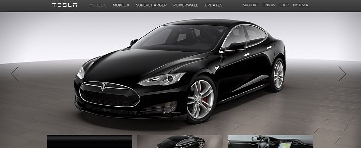 Tesla Model S ordering page