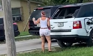 Florida Woman Destroys Range Rover With Hammer, Spray Can