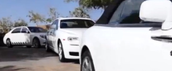 Floyd Mayweather's cars in white