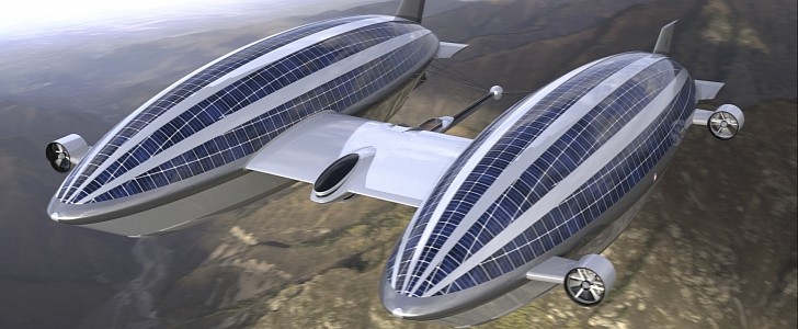 Air Yacht V2 is a hybrid airship, a flying superyacht 