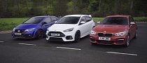 Focus RS, Civic Type R and BMW M140i Finally Do Track Meet and Drift