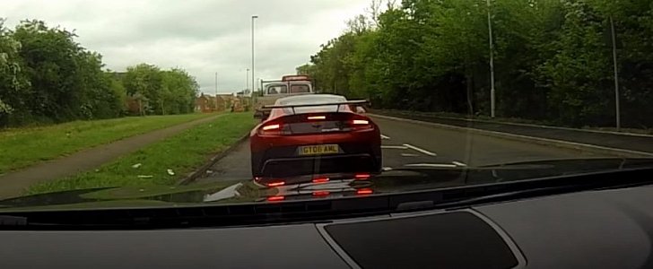 Aston Martin GT8 on the road