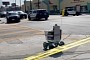 Food Delivery Robot Forces Its Way Across a Cordoned-Off Police Crime Scene in LA