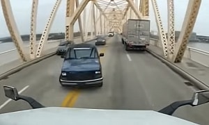 Footage Shows How the Semi Ended Up Dangling Above the Ohio River With the Driver Trapped