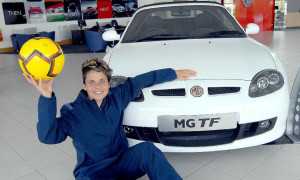 Football Star Sue Smith Has Taken Delivery of MG TF