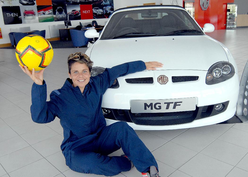 Sue Smith and her new MG TF