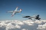 For the First Time, An MQ-25 Stingray Drone Refuels Another Aircraft Mid-Flight