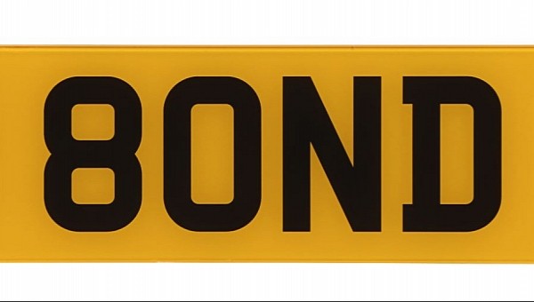 James Bond personalized license plate is up for auction this week, might fetch as much as $138,000