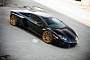 For Your Viewing Delight: Black Aventador on Gold Wheels
