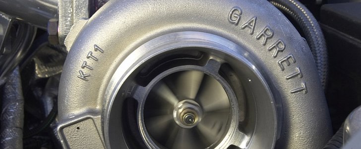 The spinning turbine from a modified Volvo S40.