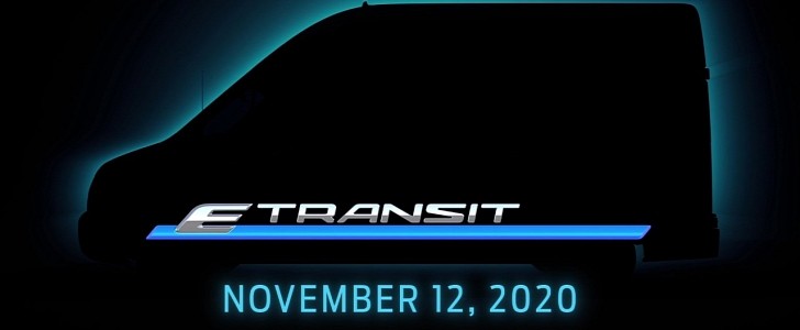 2021 Ford E-Transit teaser on Twitter