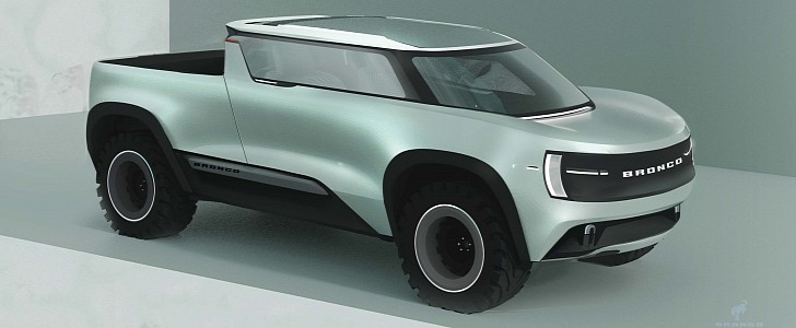 Ford Bronco Headspace electric pickup truck rendering