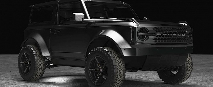 Ford Bronco R Carbon Edition HRE Shock Wheels rendering by thiagod3sign 