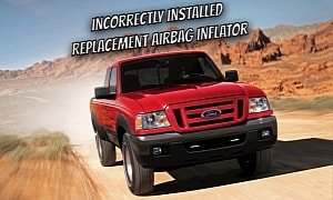 Ford Canada Recalls Old Ranger Due to Incorrectly Installed Replacement Airbag Inflators