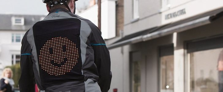 The Ford Emoji Jacket prototype will supposedly keep cyclists safe