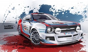 Ford Escort Mk2 Reimagined As Modern WRC Car Complete With Martini Livery
