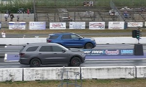 Ford Explorer ST Drags Dodge Durango Hellcat and the Unthinkable Happens, Twice