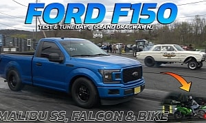 Ford F-150 Drags (Almost) Everything in Truck vs. Muscle Car vs. Motorbike Showdown